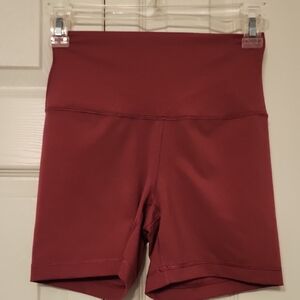 Yogalicious Women's High-Waist Bike Shorts - Wine